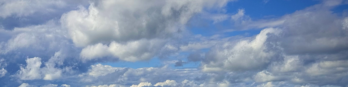 Clouds drifting over the lake